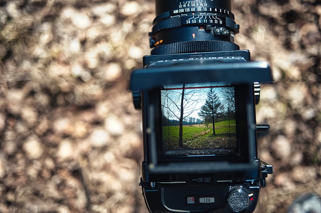 Eine analoge Mittelformat-Kamera