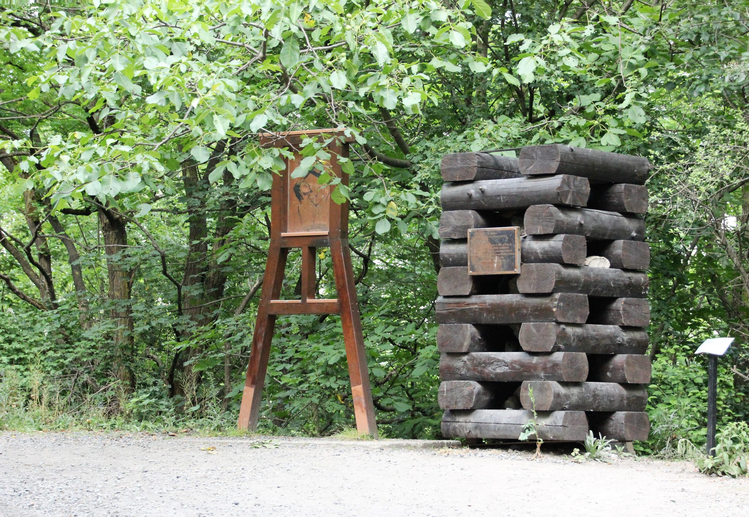 station auf einem kreuzweg
