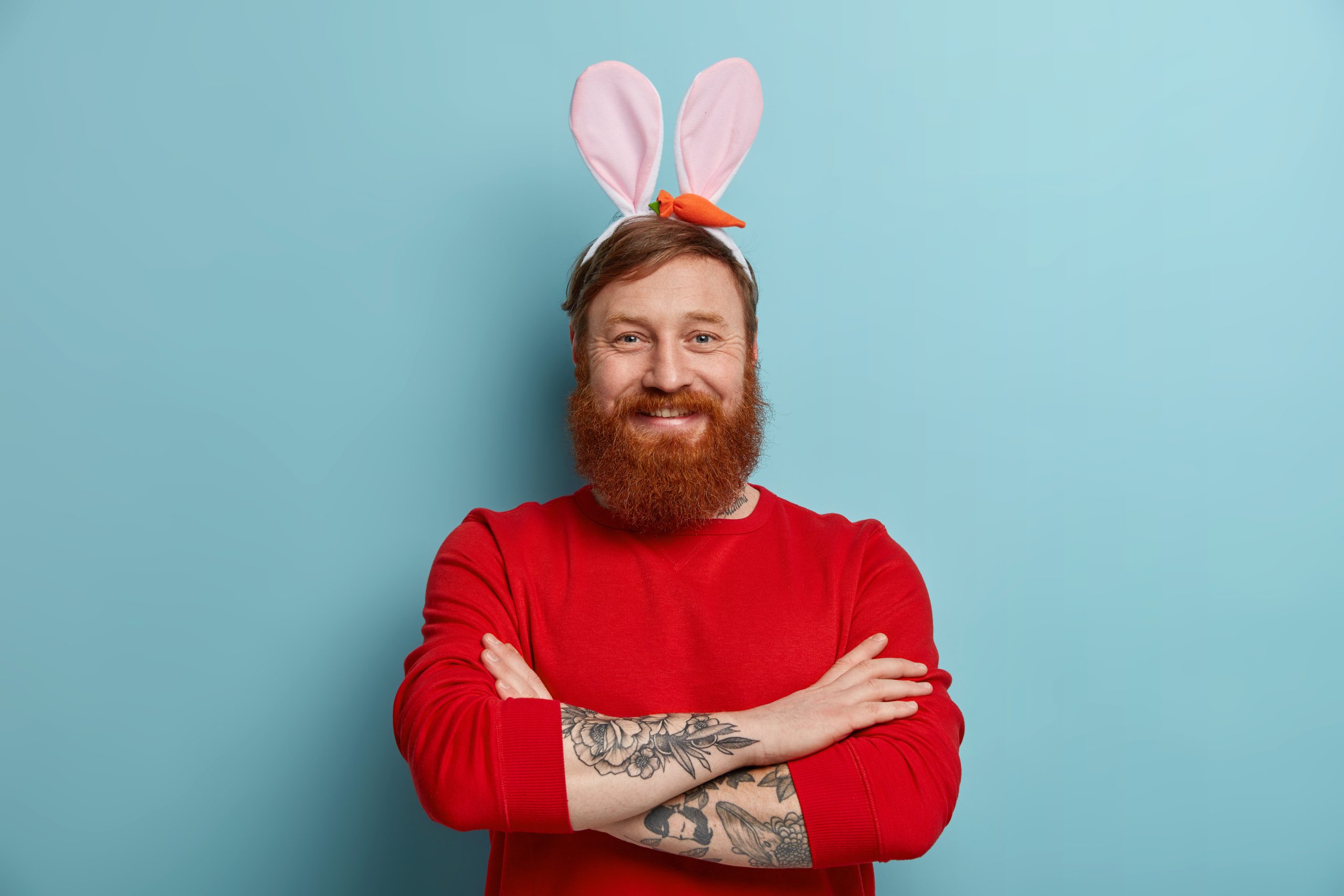 mann mit osterhasenohren