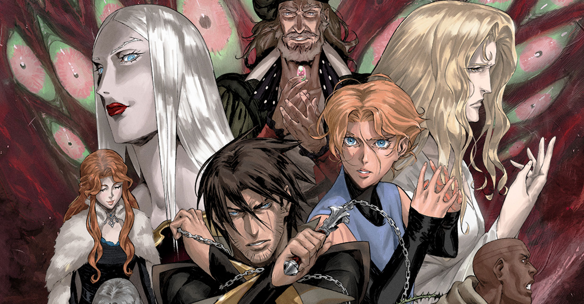 Verschiedene Figuren aus Castlevania.