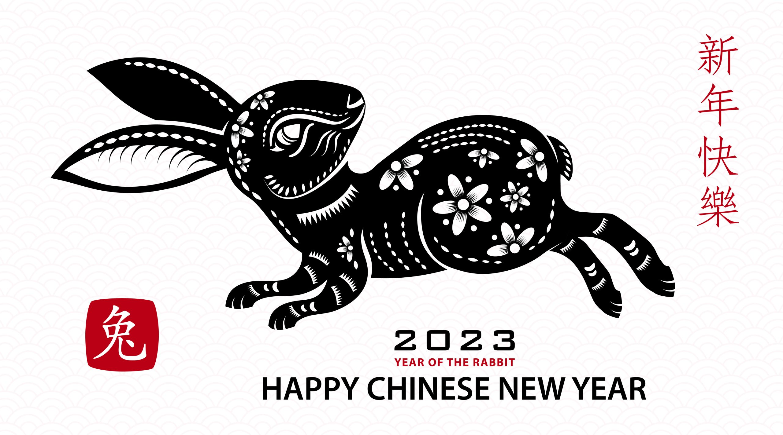 Ein Abbildung von einem Hasen im asiatischen Stil.