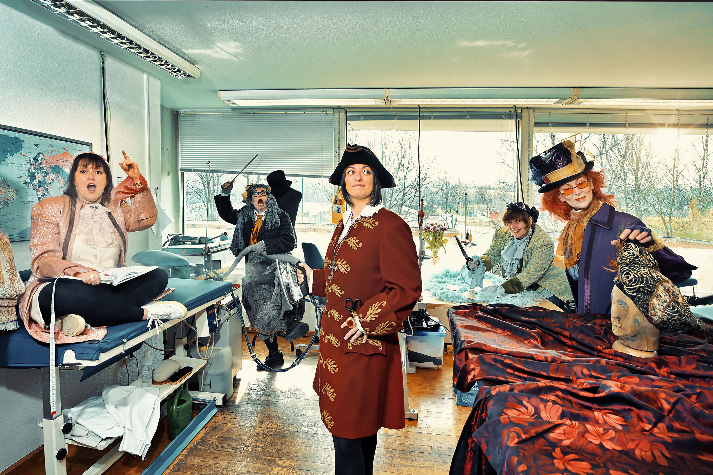 Die Schneider:innen des Westfälischen Landestheaters in Castrop-Rauxel.