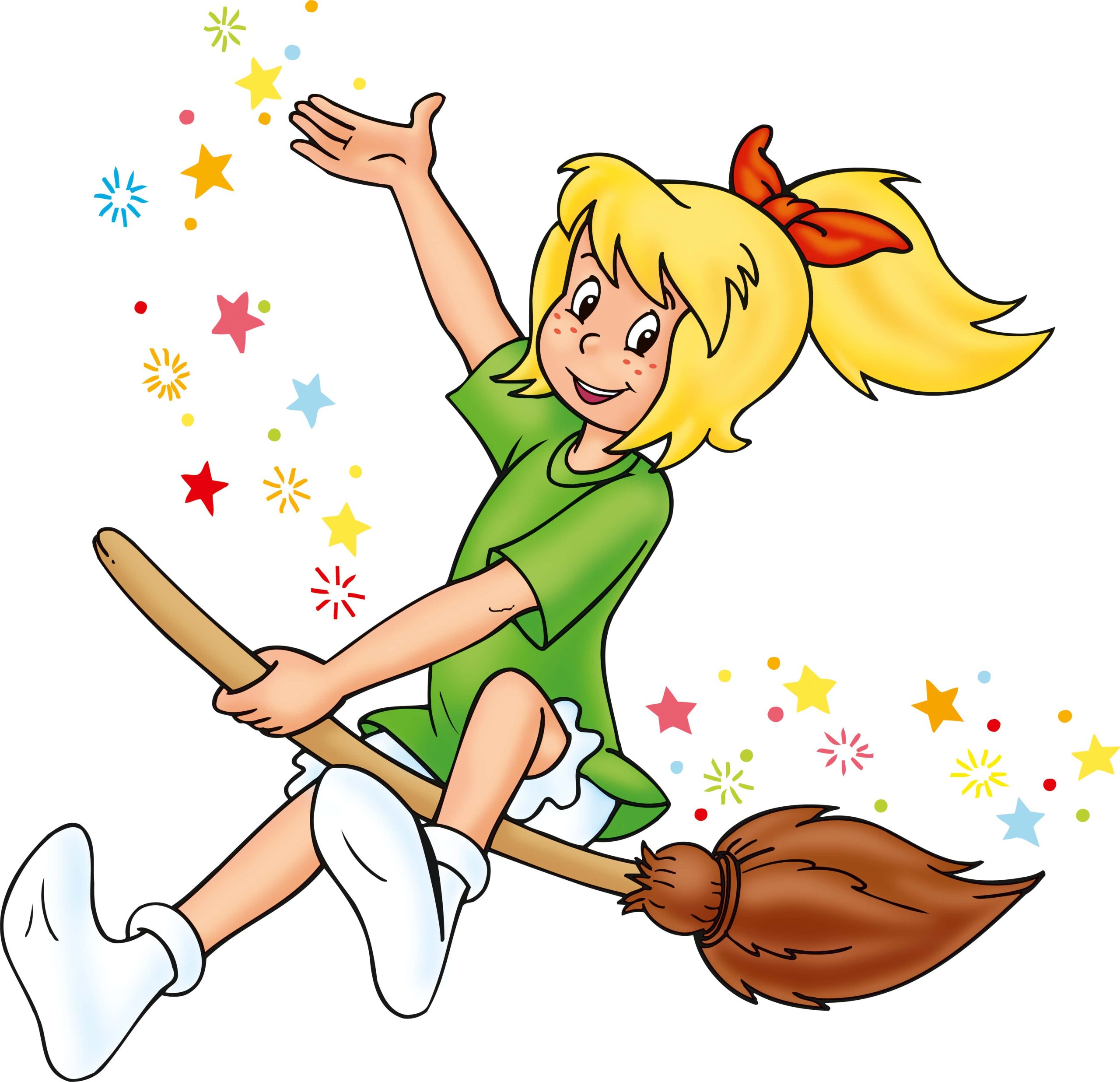 Bibi Blocksberg auf ihrem Besen