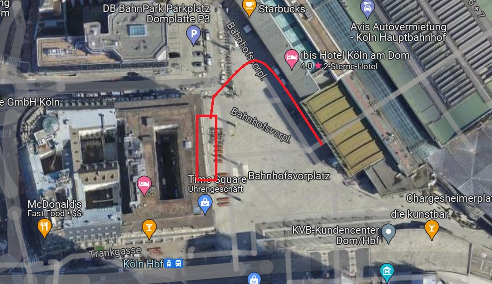 google maps karte die unseren geheimspot zeigt