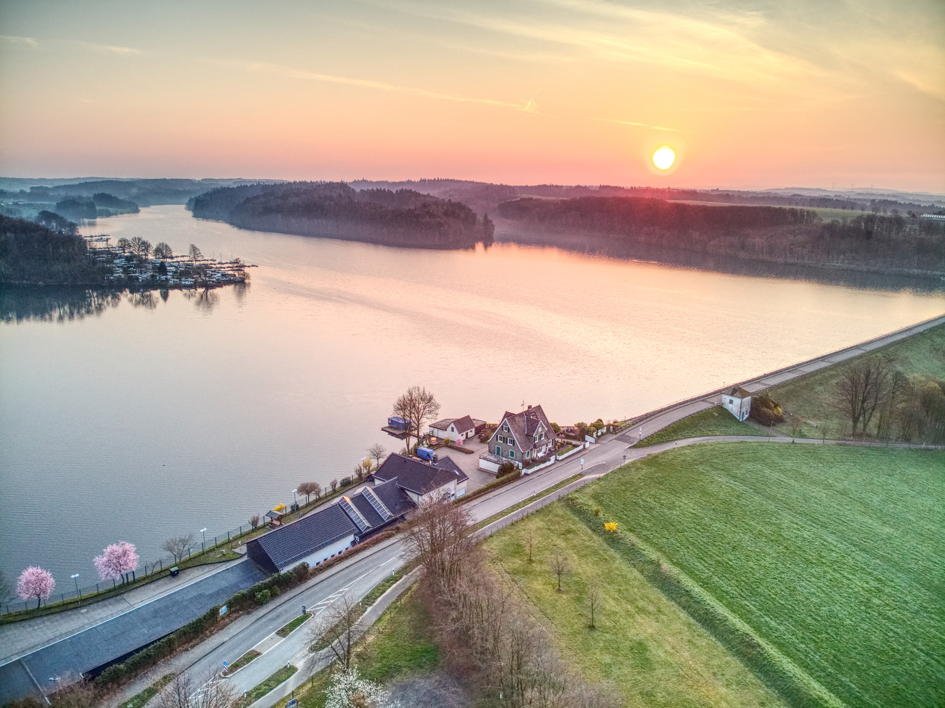 Luftbild Bever-Talsperre