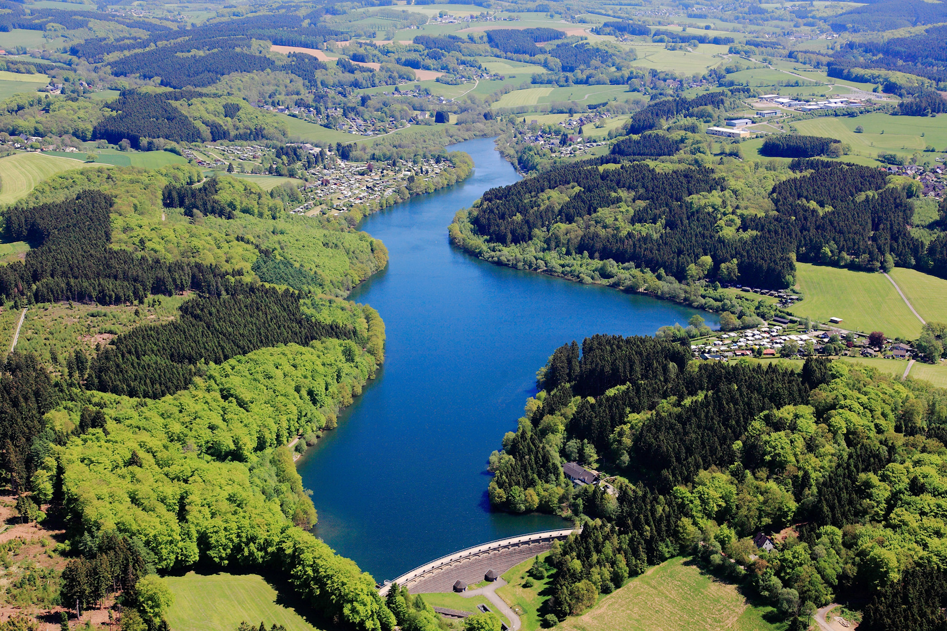 Luftbild Lingese-Talsperre