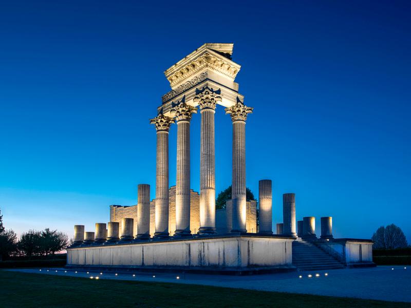 Der nachgebaute Hafentempel