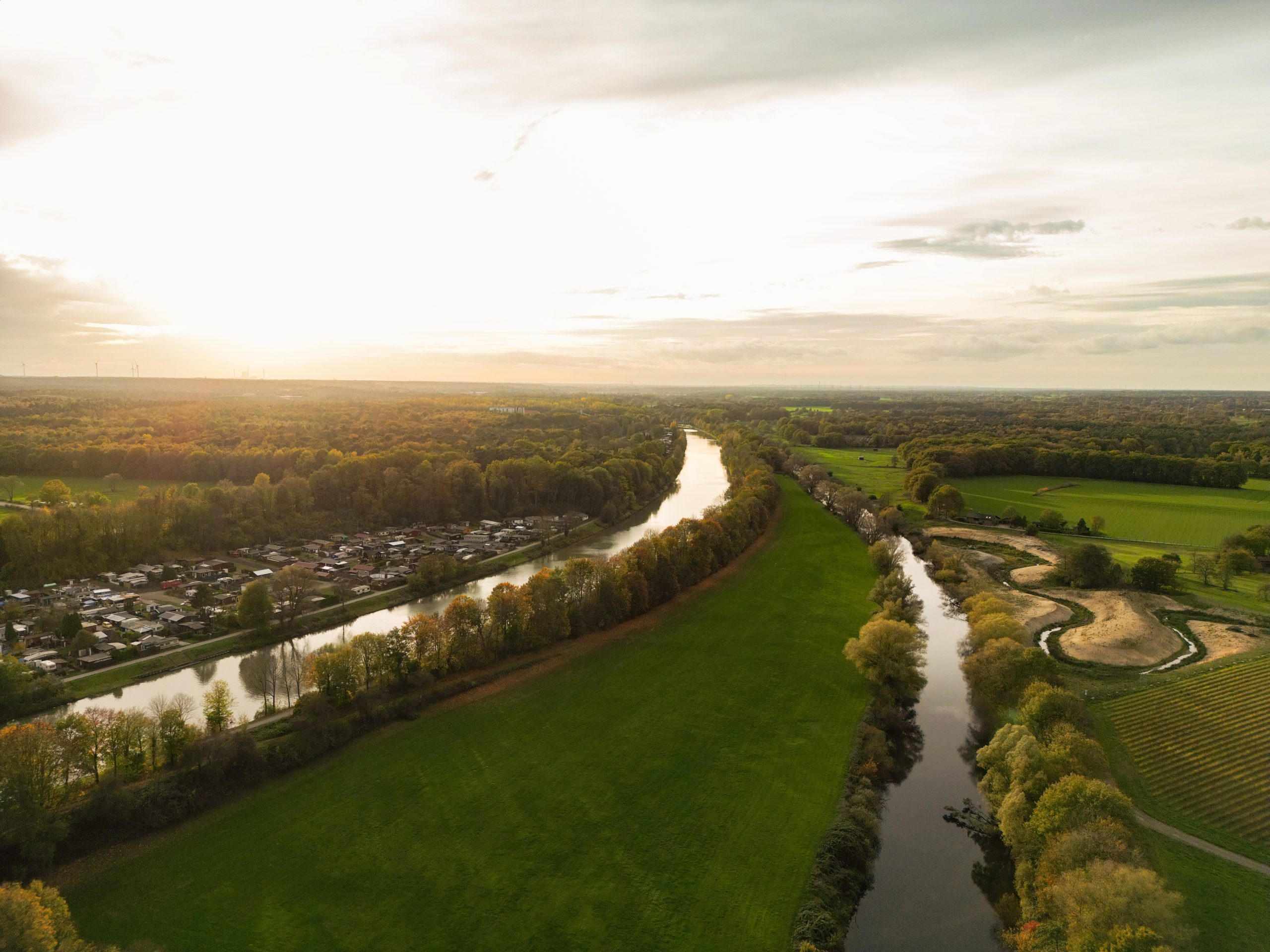 Landschaftsbild am Fluss in Schermbeck