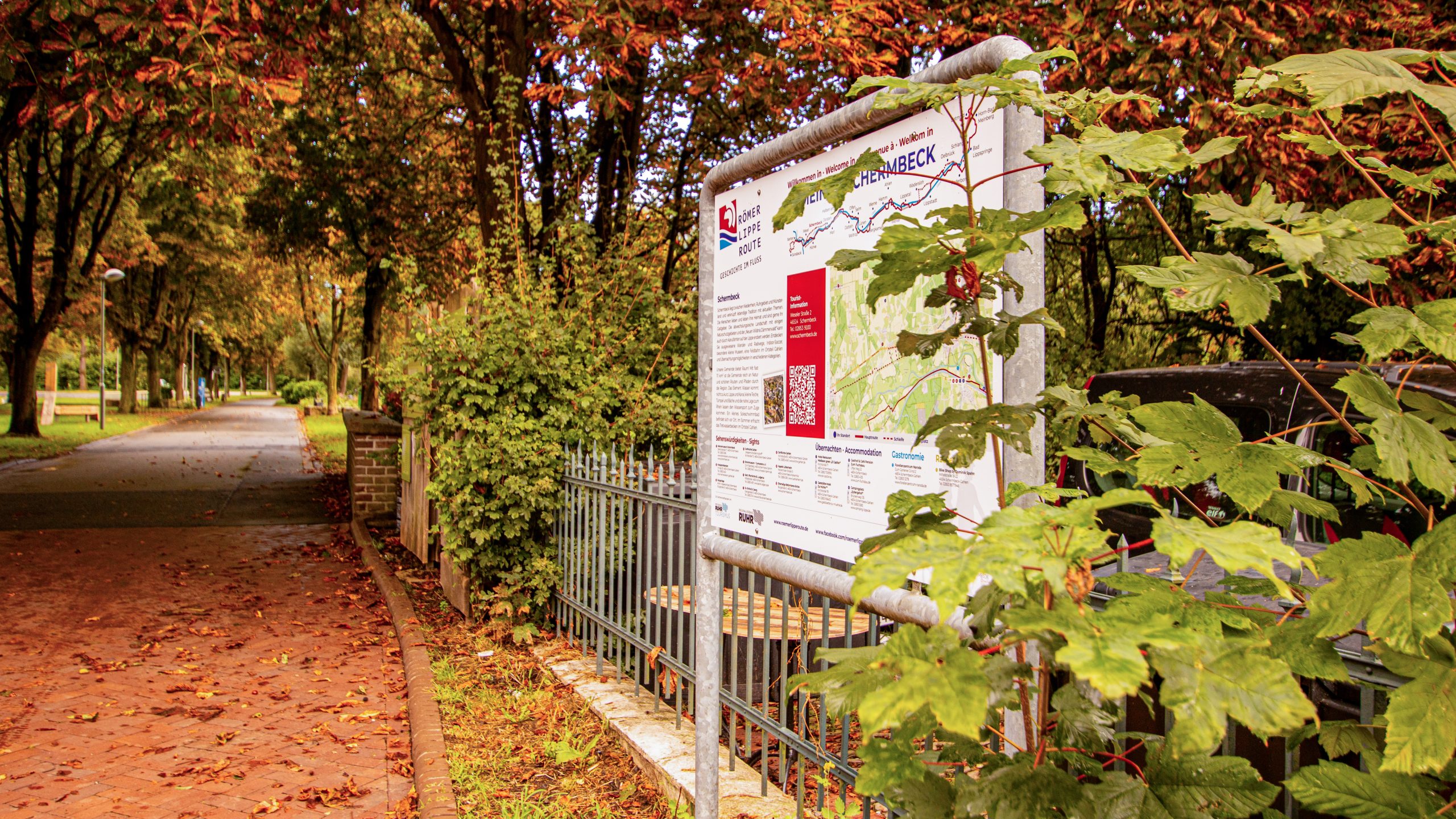 Hinweisschild in Schermbeck